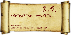 Kárász István névjegykártya