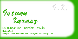 istvan karasz business card
