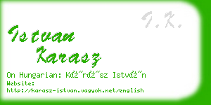 istvan karasz business card